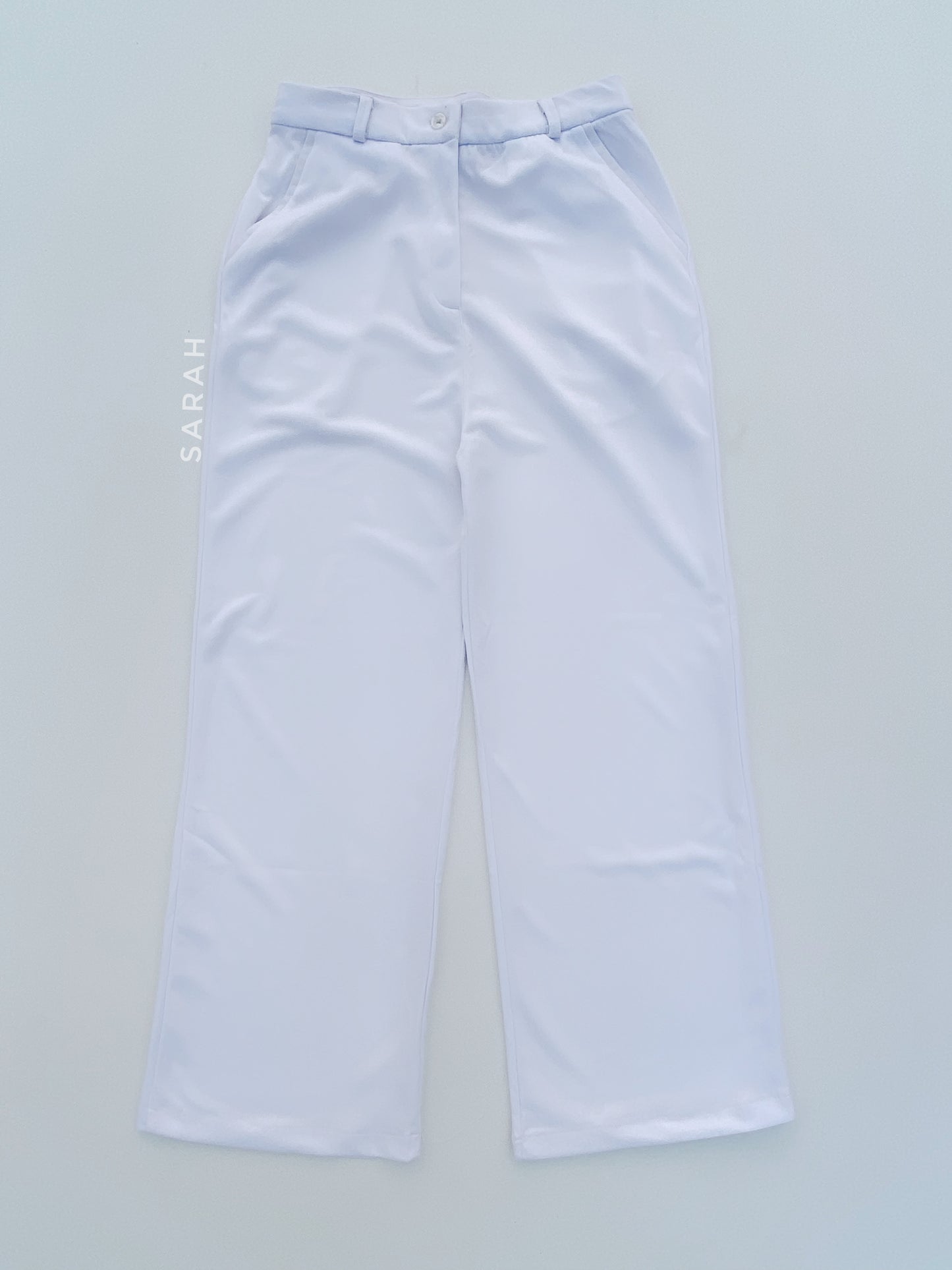White Color Wide Leg pants